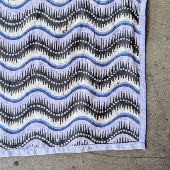 Block Shop Textiles Purple Blue Black Little Zipper Square Scarf Bandana - Picture 4 of 7